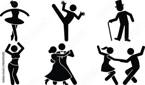 People dancing and performing various dance styles