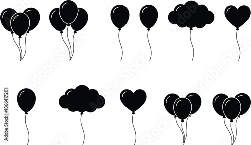 Black Silhouette of Curved Bare Tree with Intricate Branches Isolated on White Background for Minimalist Nature Design