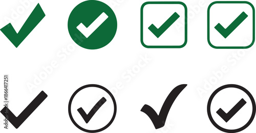 Simple icon of check mark isolated on transparent background