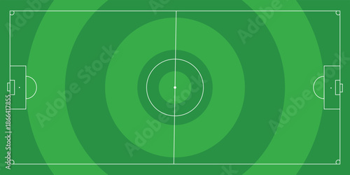 Football fields top view. Soccer grass fields with chalk lines. Green grass field background. Vector Football - Soccer Field. Scheme and marking of the football field, soccer field. eps