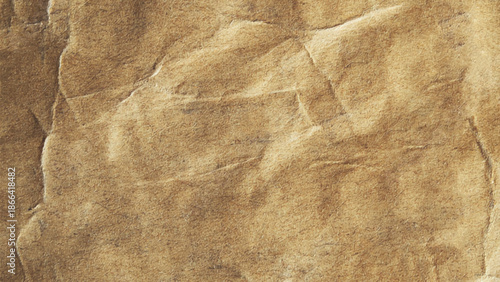 Abstract wrinkled wrinkled texture of wrapping brown paper