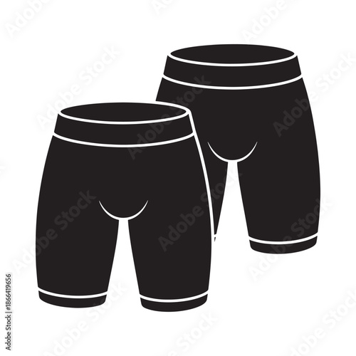 Black men s boxer briefs and trunks side by side