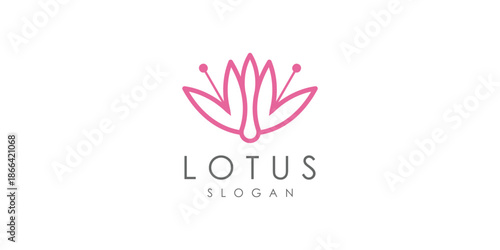 Beauty lotus logo design with creative style