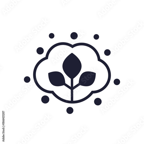 biogas icon, gas from biomass