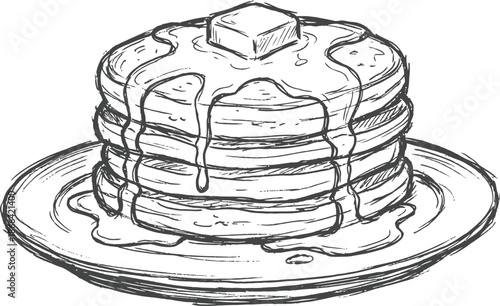 Kitchen utensils set for pancake batter preparation flat design