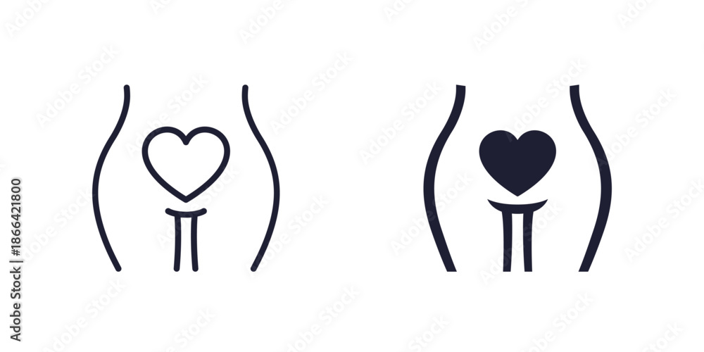 Φωτογραφία Libido icon with a woman body, line and solid design