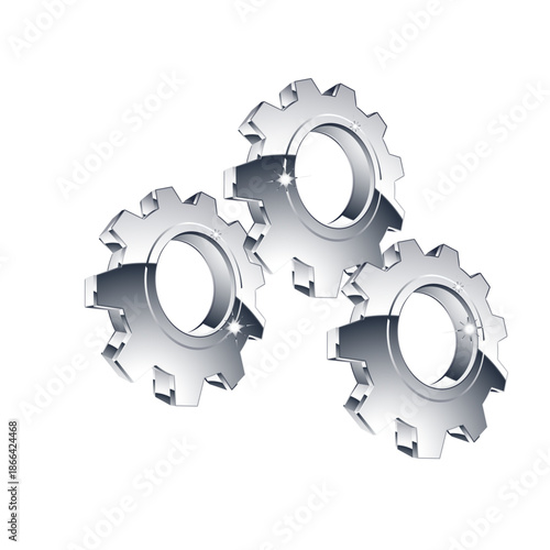 Gears icons set. Icon of loading, development, process, evolution, operation, develop. Vector illustration.