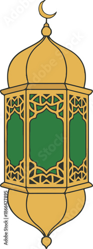 vector illustration of an ancient lantern