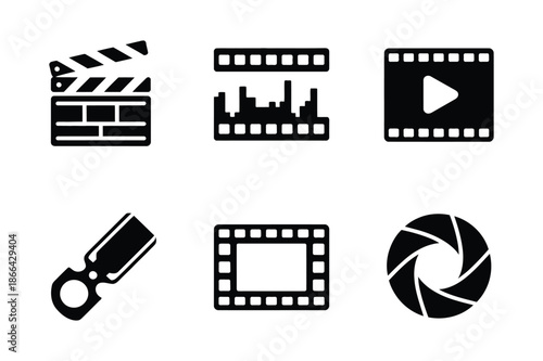 Movie Production and Cinematography Equipment Icons