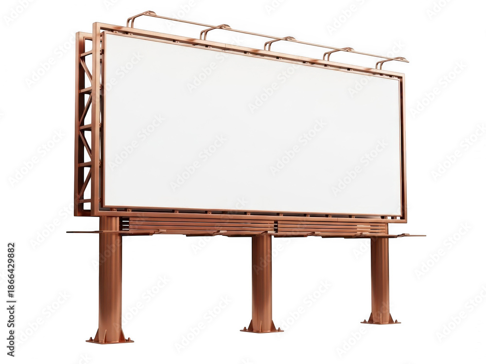 Obraz premium Blank billboard advertising sign isolated on transparent background