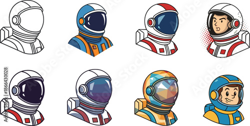 astronaut, vector, illustration, cartoon, space, suit, helmet, character, cosmic, design, colorful, abstract, sci-fi, explorer, galaxy, icon, digital, futuristic, playful, technology