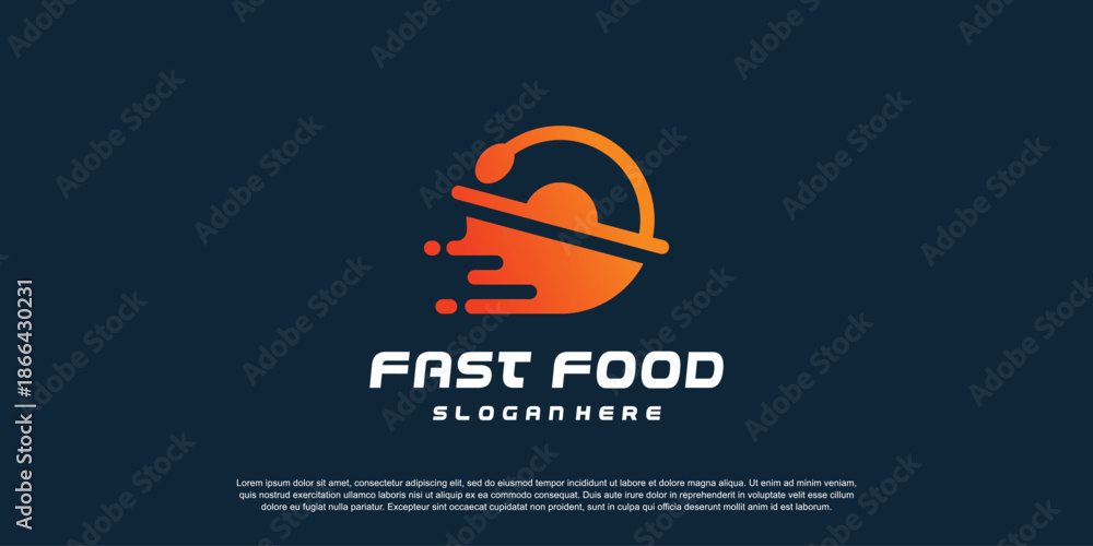 Obraz premium Food logo design template with modern style