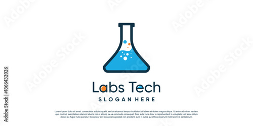 Labs logo design template with technology style