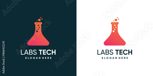 Labs logo design template with technology style