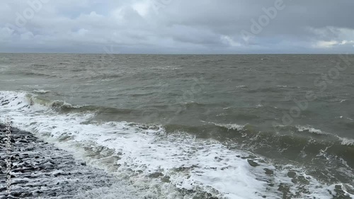 Meer wellen an der Nordsee