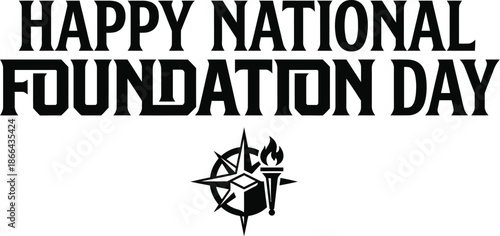 National Foundation Day typographic layout for greeting card design