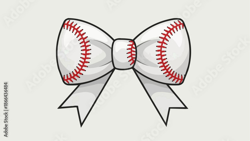 vector illustration of a baseball ribbon 