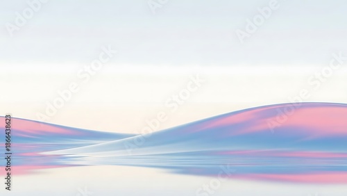 Soft pastel horizon waves gradient background
