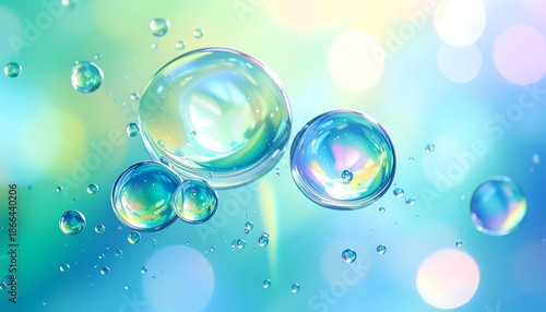 Wallpaper Mural Abstract Macro Bubbles with Colorful Bokeh Background. Torontodigital.ca