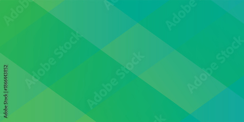 Bright and dynamic abstract background featuring overlapping translucent geometric shapes in green and teal tones.