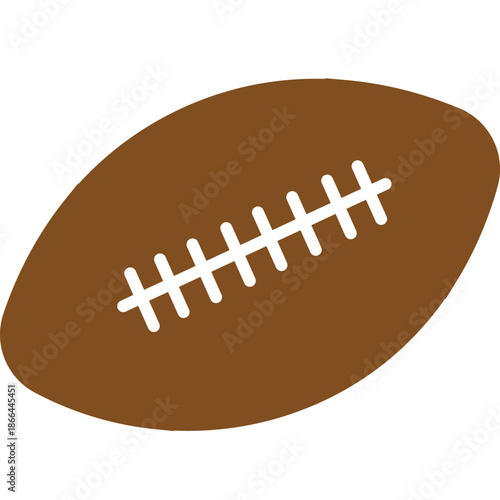 Football clip art design on plain white transparent isolated background for card, shirt, hoodie, sweatshirt, apparel, card, tag, mug, icon, poster or badge, tailgates and touchdowns