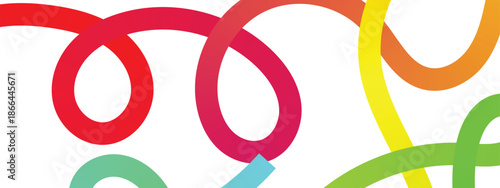 Colorful gradient line. colorful curved line