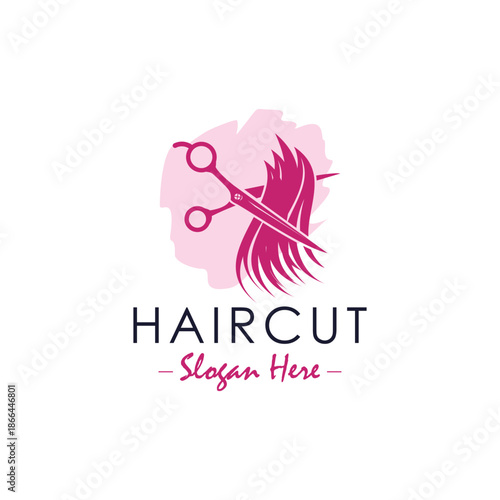 Haircut logo design vector with creative unique and modern idea