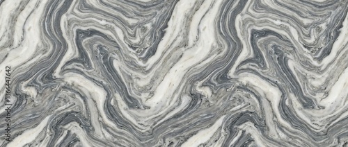Seamless Gray and White Swirling Marble Stone Texture Pattern