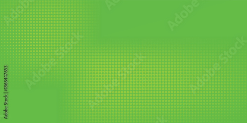 Abstract halftone dots green color pattern texture with circle digital design background.