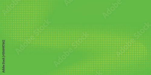 Abstract halftone dots green color pattern texture with circle digital design background. Nature dotted simple design
