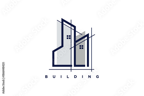Building construction logo design vector
