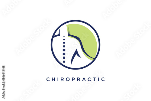 Chiropractic logo design vector with creative unique style