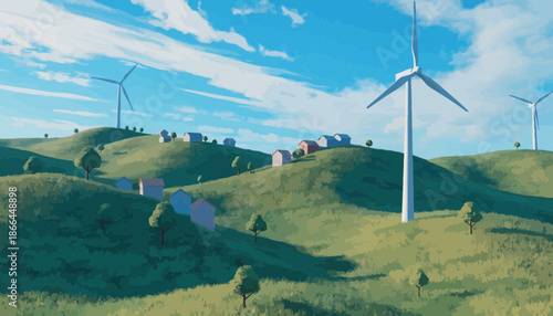 Vibrant Isometric Cityscape Showing Residential and Office Buildings