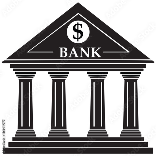 vector illustration of bank icon