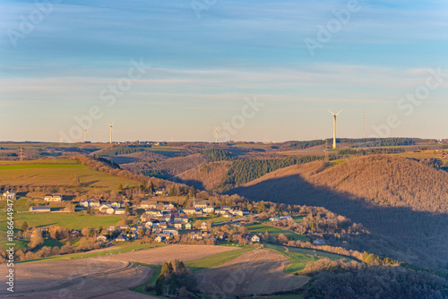 Panoramic View Of Luxembourg Countryside Near Bourscheid