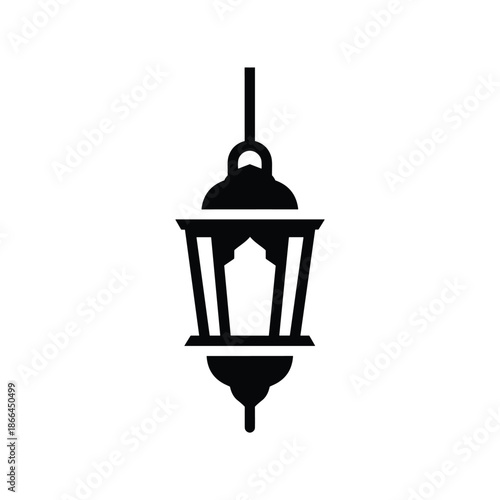 Classic outdoor wall lamp isolated on white background, Vector, illustration