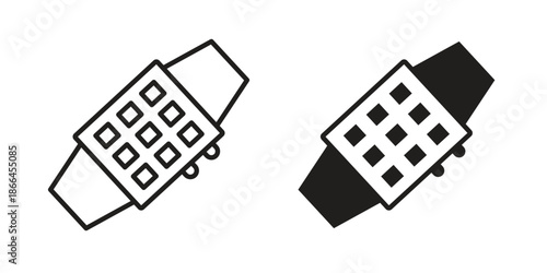 Smartwatch icon flat simple icon. Liner version - stock vector.