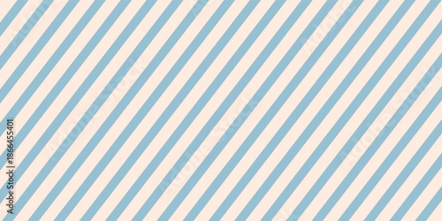 Blue and beige diagonal wavy lines seamless pattern. Simple vector abstract liquid stripes background. Funky groovy texture with diagonal waves, fluid shapes, flow. Stylish repeated decorative design