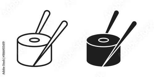 Sushi icon flat simple icon. Liner version - stock vector.