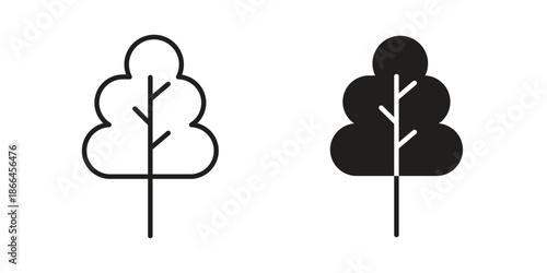 Tree free icon flat simple icon. Liner version - stock vector.