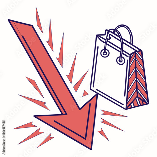 Sale Gravity Pull Icon Creative Vector Design Representing Customer Attraction and Marketing Force