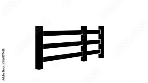 A minimalist image of a classic wooden fence. This fence has a simple, yet strong design, made with sturdy wooden planks, representing protection and boundaries