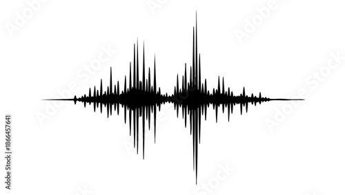 A detailed soundwave visual representation of sound waves moving 