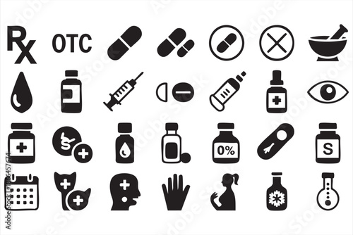 Medical and Pharmaceutical Icons for Digital Health Interfaces