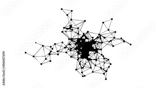 An abstract representation of a complex network or interconnected system, featuring nodes and connections