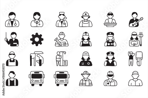 Occupation Icons for Career Apps and Business Dashboards