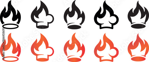 Professional Chef Hat Logo Vector Illustration for Restaurant Branding