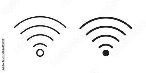 Wifi icon flat simple icon. Liner version - stock vector.