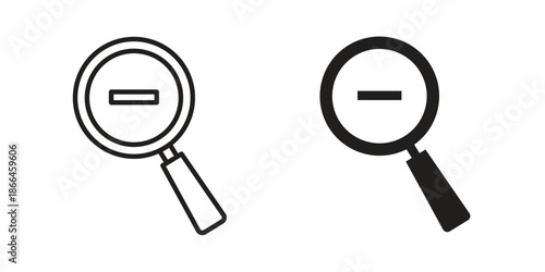 Zoom out icon flat simple icon. Liner version - stock vector.