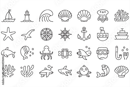Marine Icons for Maritime Navigation and Sailing Interfaces